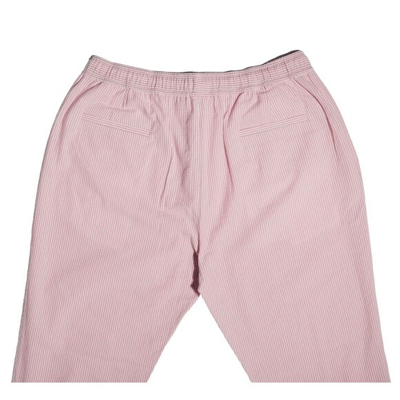 Mens Joggers Harem Pants Pink White Striped Drawstring Loose Casual Lounge XL - Picture 5 of 6
